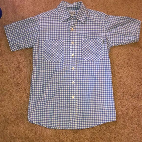 Carhartt Other - Carhartt- blue and white plaid button down short sleeve- small